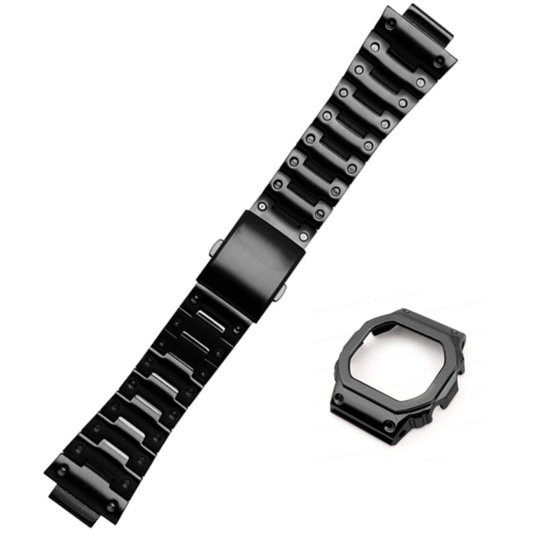 Stainless Steel Watch Band Replacement + Watch Cover for Casio G-SHOCK GW-5000 5035 DW5600 Stainless Steel Watch Band Replacement + Watch Cover for Casio G-SHOCK GW-5000 5035 DW5600